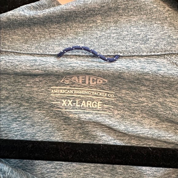 AFTCO Air-O Mesh 1/4 Zip Performance Shirt XXL blue green - Picture 5 of 5